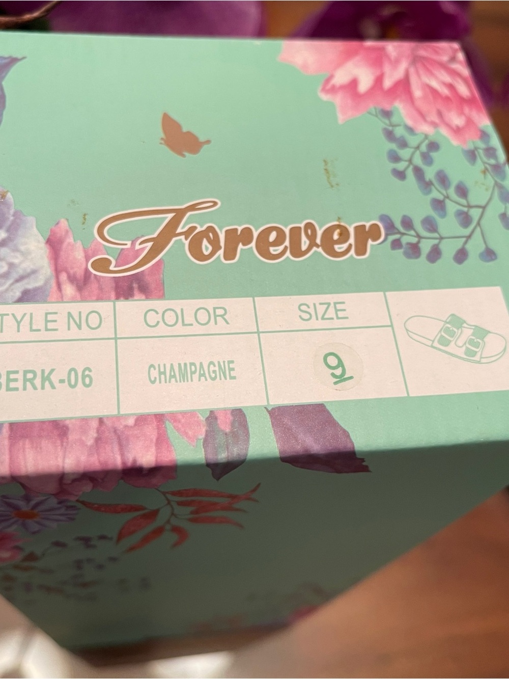 Forever 21 Mint Green and Pink Floral Gift Box
